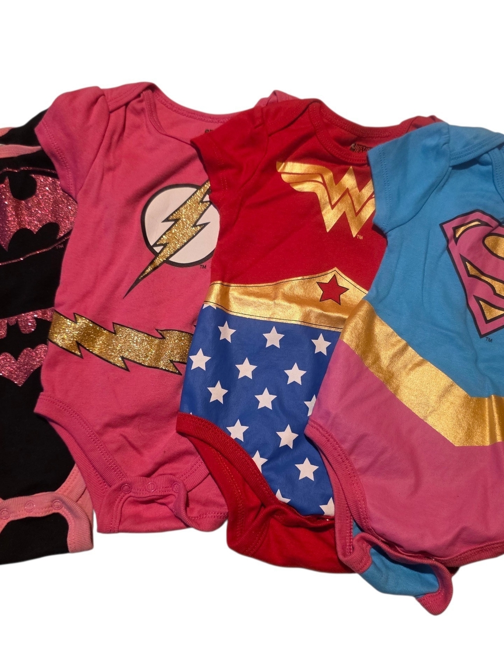 DC Comics Justice League infant girls' bodysuit Bundle